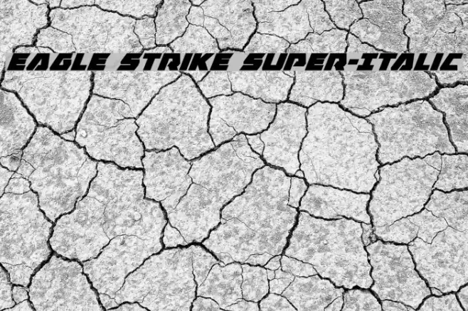 Eagle Strike Super-Italic Font examples