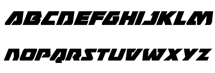 Eagle Strike Super-Italic Font LOWERCASE
