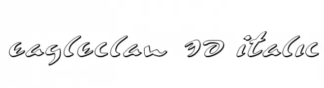 Eagleclaw 3D Italic  Frei Schriftart Herunterladen