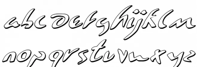 Eagleclaw 3D Italic Fonte MAIÚSCULAS