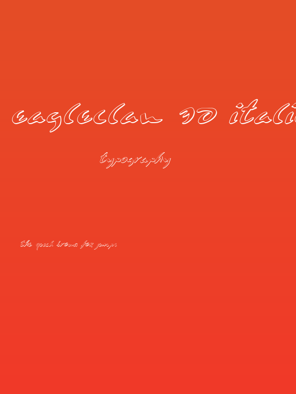 Eagleclaw 3D Italic Poster