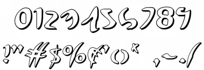 Eagleclaw 3D Font OTHER CHARS