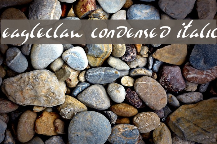 Eagleclaw Condensed Italic Font examples