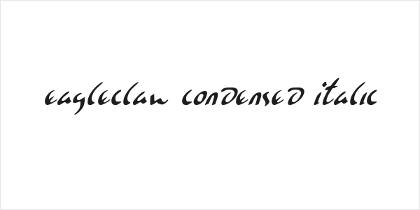 Eagleclaw Condensed Italic Logo