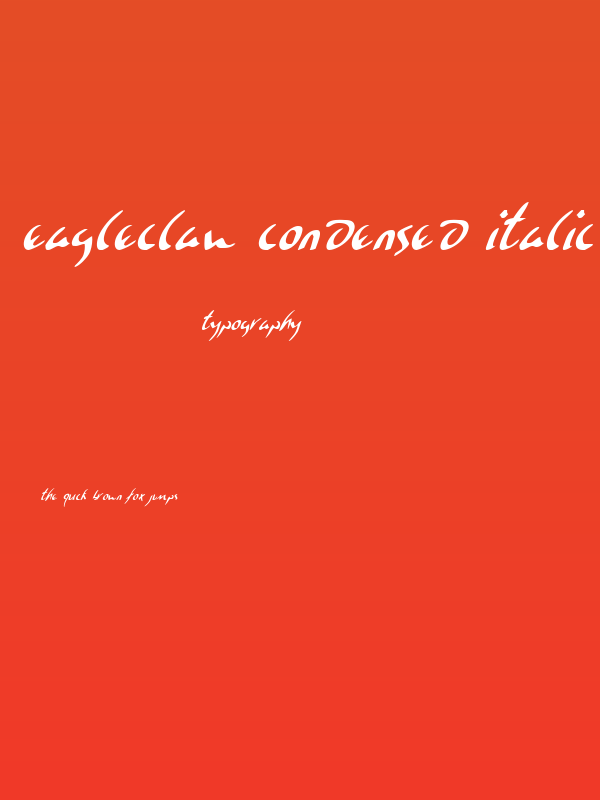 Eagleclaw Condensed Italic Poster