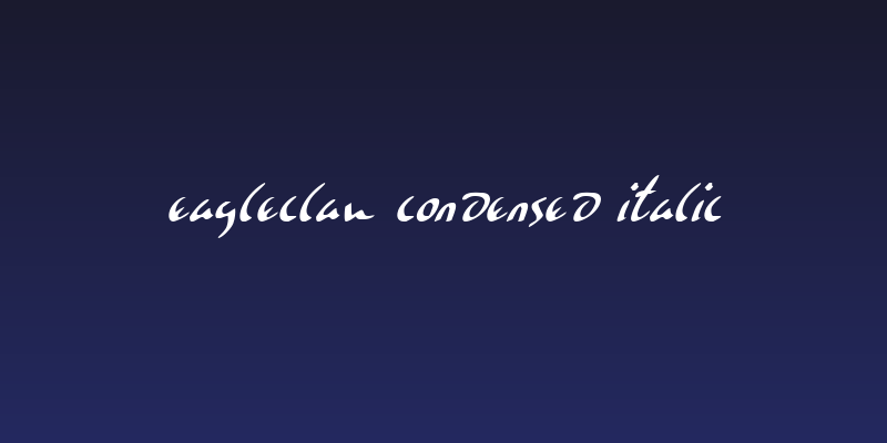 Eagleclaw Condensed Italic Social Header
