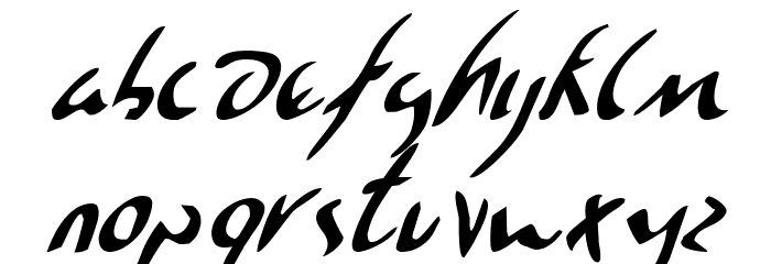 Eagleclaw Condensed Italic Font LOWERCASE