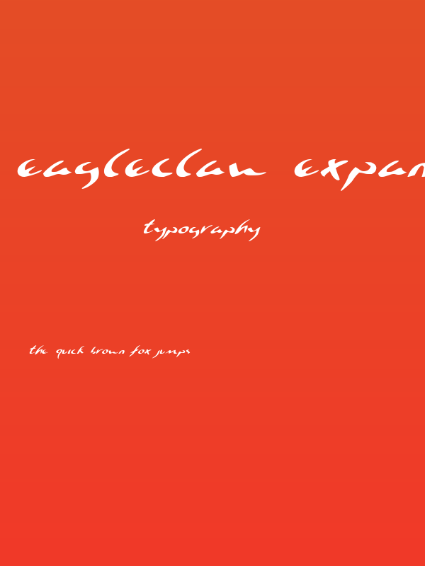 Eagleclaw Expanded Italic Poster