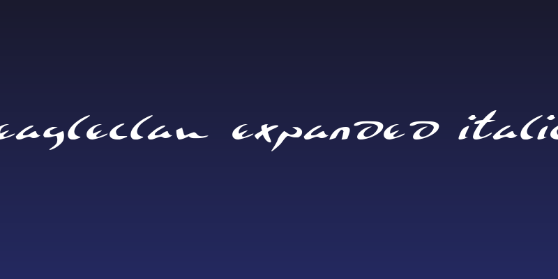 Eagleclaw Expanded Italic Social Header