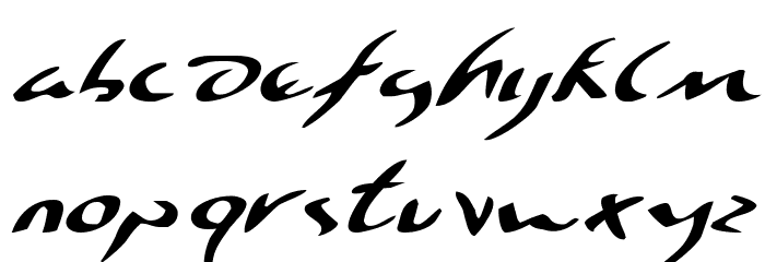 Eagleclaw Expanded Italic Font LOWERCASE