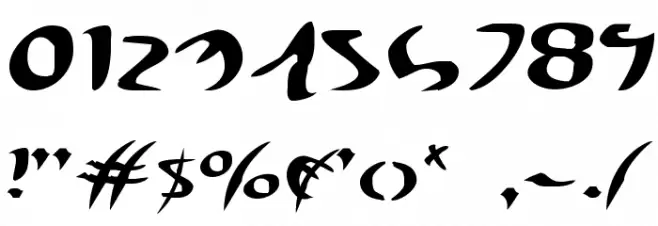 Eagleclaw Expanded Font OTHER CHARS