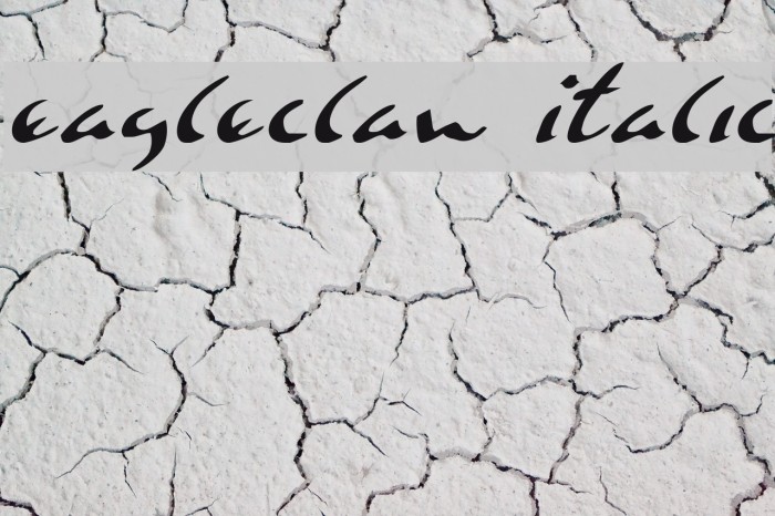 Eagleclaw Italic Font examples