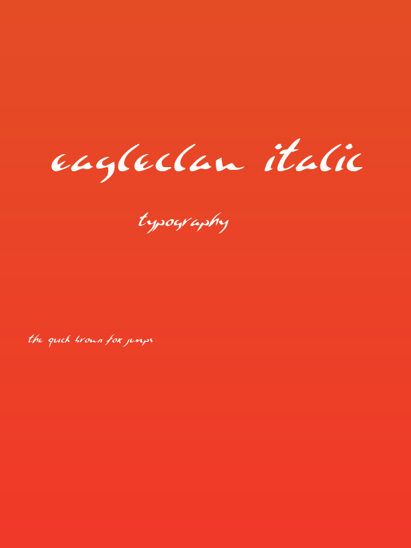 Eagleclaw Italic Poster