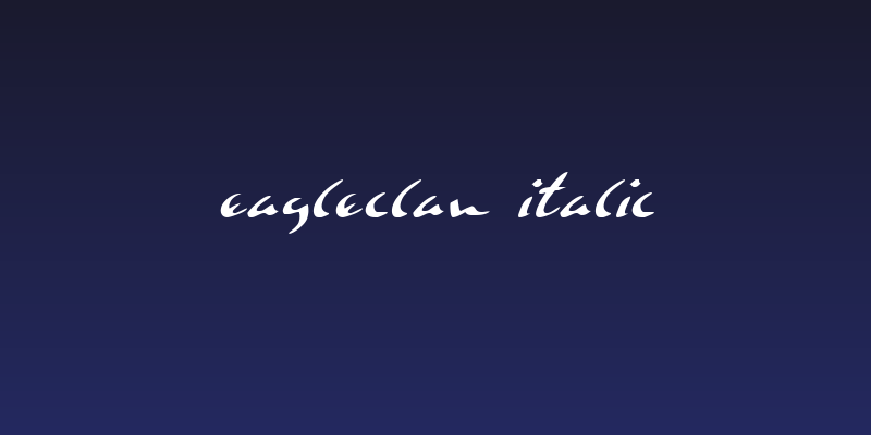 Eagleclaw Italic Social Header