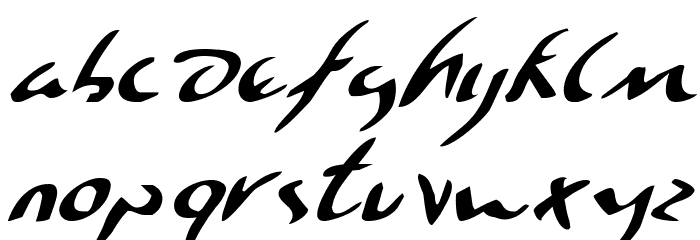 Eagleclaw Italic Font LOWERCASE