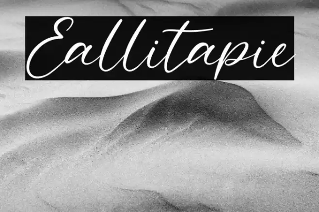 Eallitapie Font examples