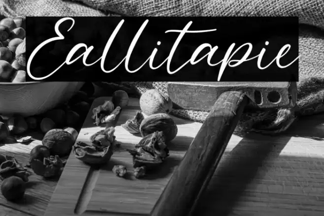 Eallitapie Font examples