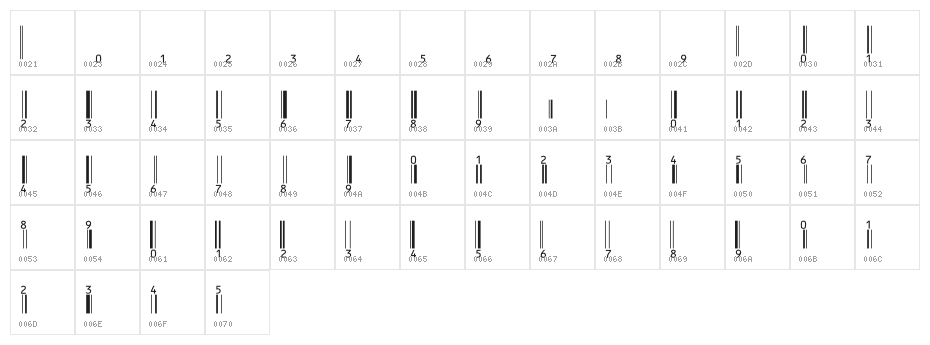 EanBwrP36Tt Character Map