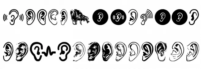 Ear Font UPPERCASE