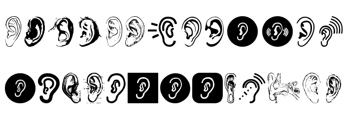 Ear Font LOWERCASE