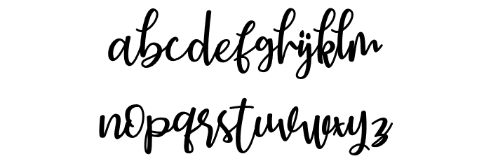 Earcy Day Font LOWERCASE
