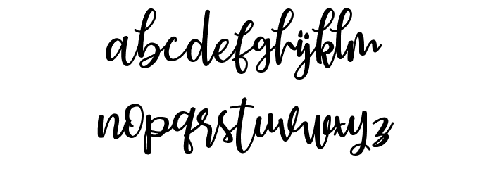 Earcy Day Font LOWERCASE
