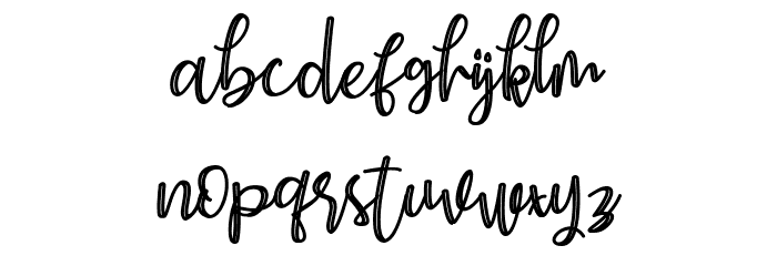 Earcy Night Font LOWERCASE