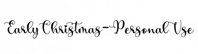 Early Christmas - Personal Use  Fuentes Gratis Descargar