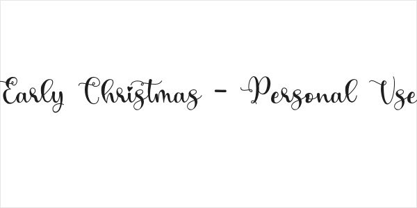 Early Christmas - Personal Use Logo