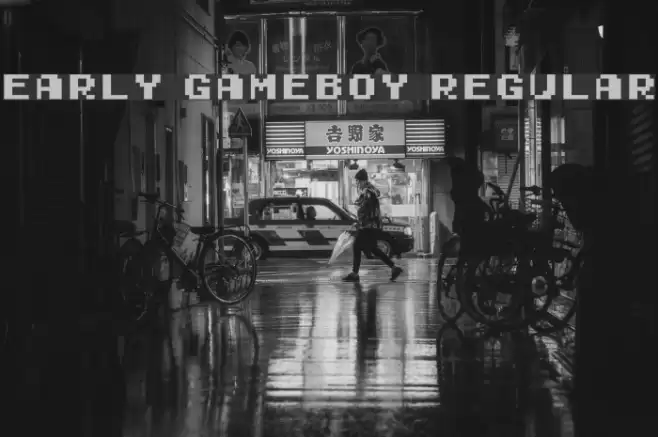 Early GameBoy Regular Font examples