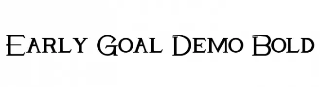 Early Goal Demo Bold  免费字体下载
