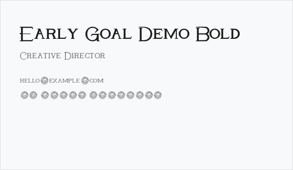 Early Goal Demo Bold Business Card