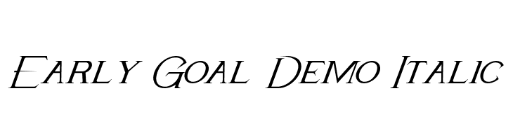 Early Goal Demo Italic  नि: शुल्क फ़ॉन्ट्स डाउनलोड