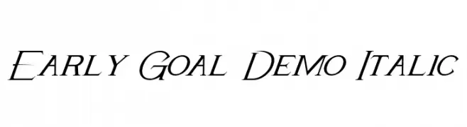 Early Goal Demo Italic  免费字体下载