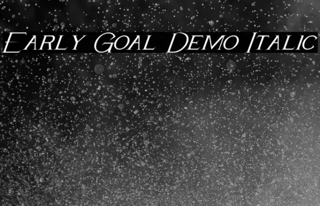 Early Goal Demo Italic Font examples