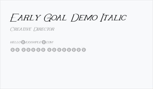Early Goal Demo Italic Business Card