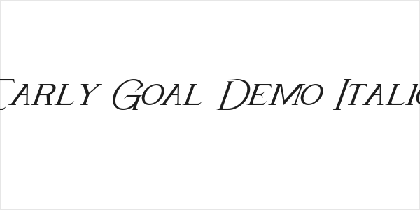 Early Goal Demo Italic Logo