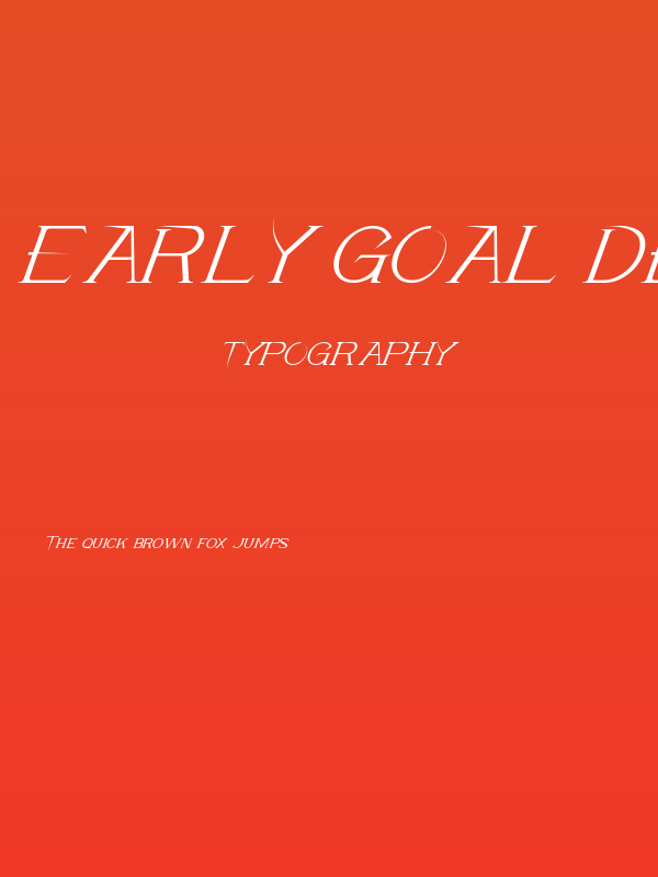 Early Goal Demo Italic Poster