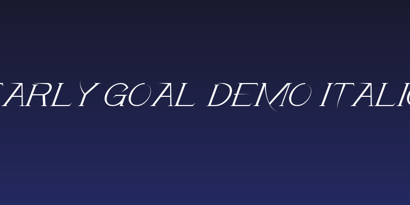 Early Goal Demo Italic Social Header