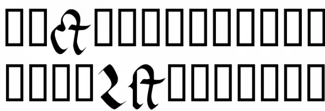 Early Gothic bold フォント 大文字