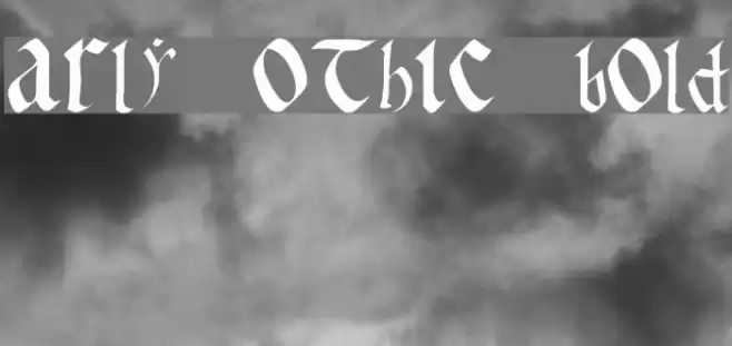 Early Gothic bold Font examples