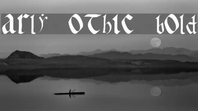 Early Gothic bold Font examples