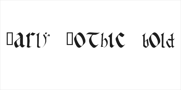 Early Gothic bold Logo