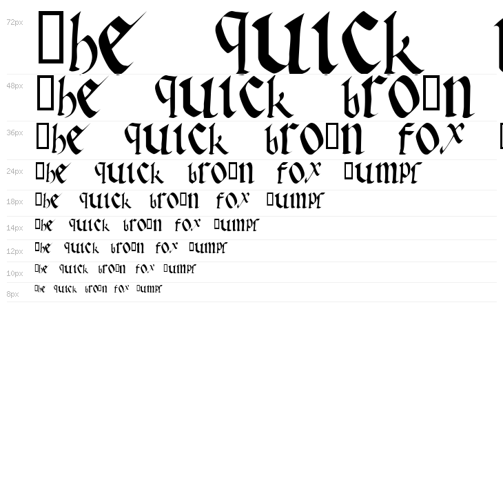 Early Gothic bold Waterfall