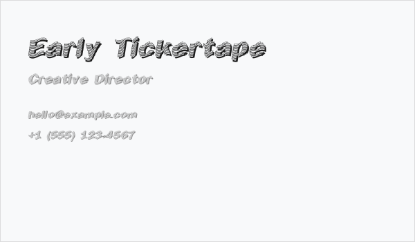 Early Tickertape Business Card