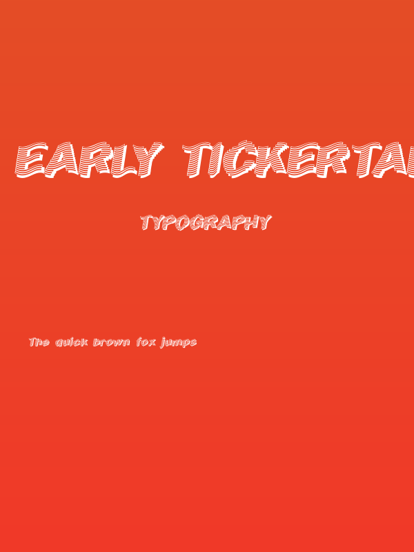 Early Tickertape Poster