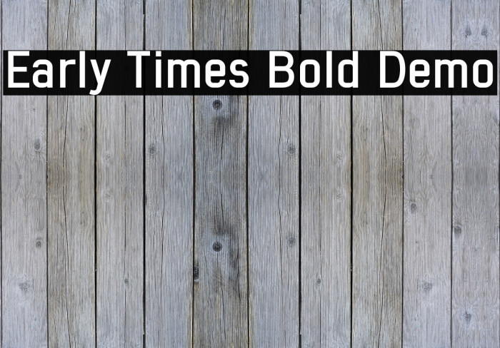 Early Times Bold Demo Font examples