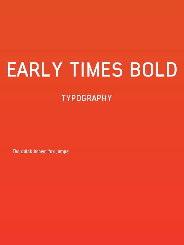 Early Times Bold Demo Poster