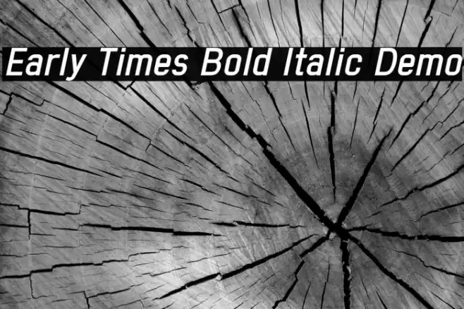 Early Times Bold Italic Demo Polices examples