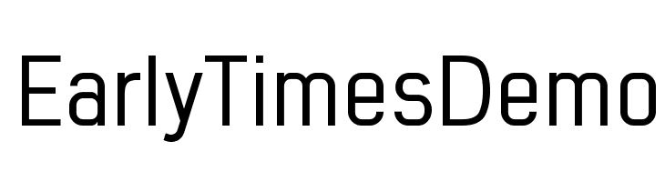Early Times Demo Font
